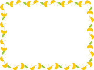 Ginkgo Leaves Fall Theme Border Frame 1