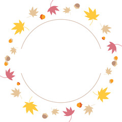 
Maple Leaf acorns Fall Theme Border Frame 6