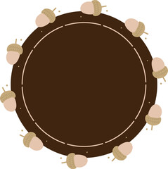 Acorn Autumn Theme Border Frame 2