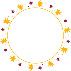  Maple Leaf Fall Theme Border Frame c3