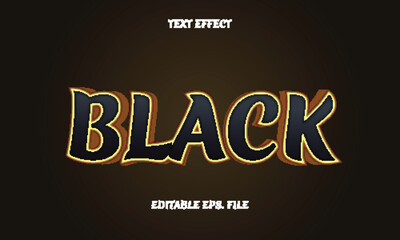 black text editable effect vector design