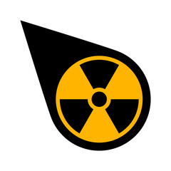 Obraz premium Cursor radiation sign. Vector icon