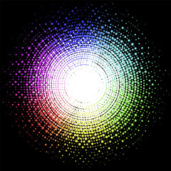 colorful halftone, spectrum radial gradient, vector EPS10