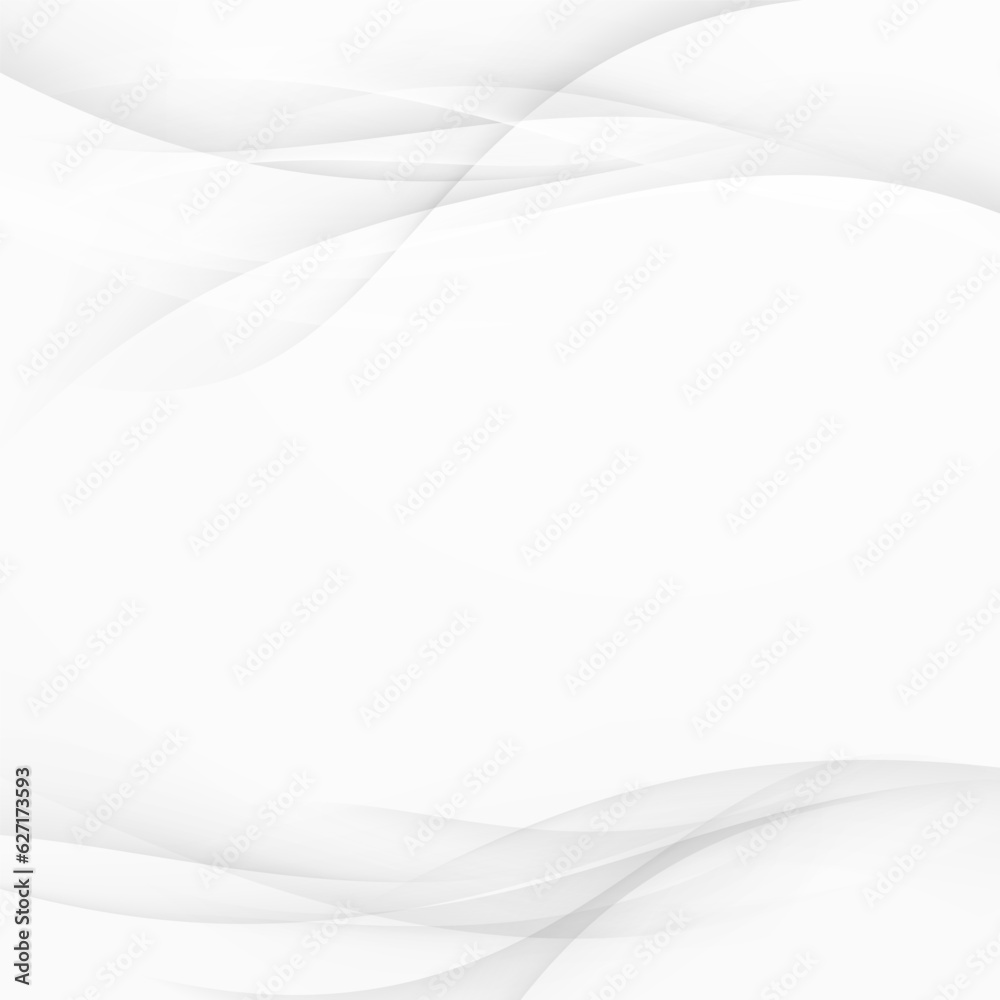 Wall mural halftone transparent abstract soft grey curve lines background with border and copyspace. vector ill