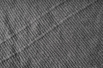 Grey Cotton Texture Background, Abstract Canvas Structure, Textile Pattern, Vintage Fabric