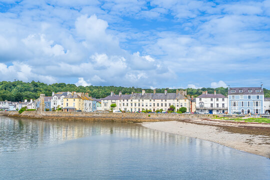 Beaumaris overlooking the Menai Strait on the island of Anglesey in North Wales