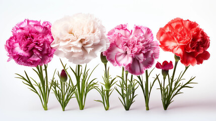 Collection Carnation white background