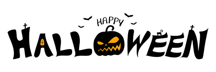 Happy Halloween graphic design. Vector illustration