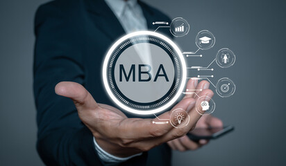MBA education. Master of business administration concept.