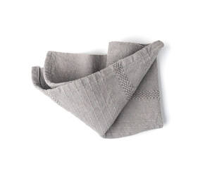 Grey Linen Napkin Cloth, Vintage Folded Tablecloth, Natural Eco Textile, Linen Napkin