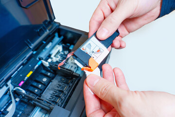 Removing Protective Tape from the Inkjet Printer Cartridge