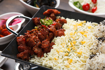 spicy pork cheese sauce