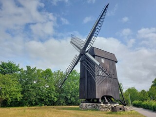 Historic post mill in Trelleborg in Sweden - 627181147
