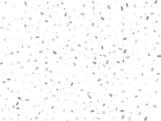 Holiday Rectangular Silver Confetti