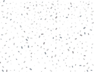 Holiday Rectangular Silver Confetti