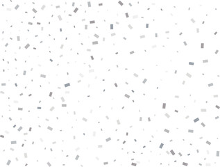 Holiday Rectangular Silver Confetti
