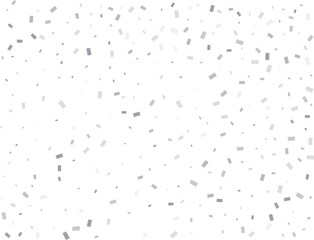 Holiday Rectangular Silver Confetti