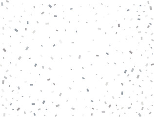 Holiday Rectangular Silver Confetti