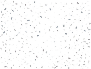 Holiday Rectangular Silver Confetti
