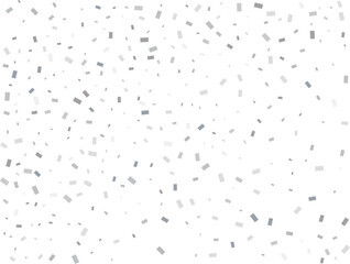 Holiday Rectangular Silver Confetti