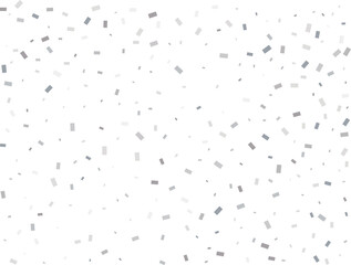 Holiday Rectangular Silver Confetti