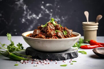 beef rendang in a bawl