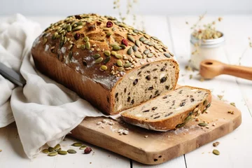 Selbstklebende Fototapeten a loaf if crusty gluten free bread © Astock Media