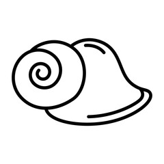 Vector illustration of seashell isolated on white background