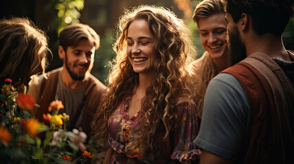 Friends Friendship Group Hug Relationship Concept