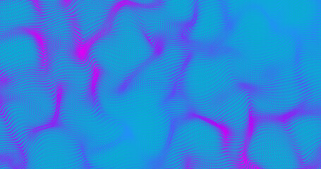 Composite of blue wave pattern moving over purple background