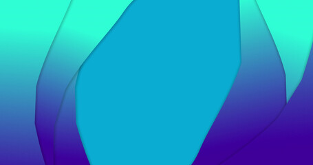 Composite of green to blue wave pattern over blue background