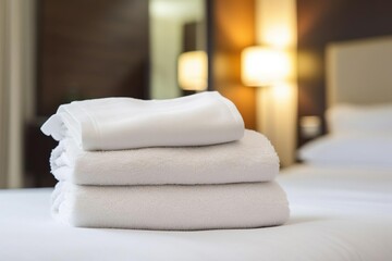 towels on a bed