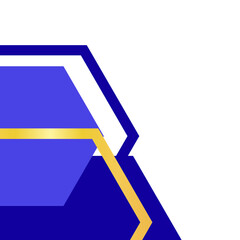 Blue Luxury Geometric Corner