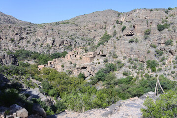 Alte Häuser im Wadi Bani Habib im Oman