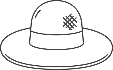 Hat Travel element line  icon.