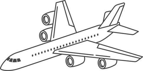 Airplane Travel element line icon.