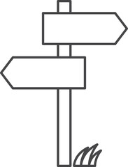 Sign Post Travel element line icon.