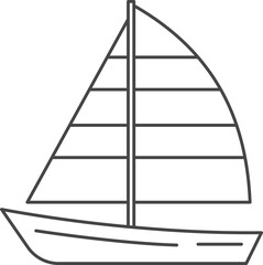 Boat Travel element line icon.