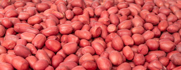 Peanuts Isolated, Roasted Arachis Nuts Pile, Heap of Pea Nut, Whole Groundnut with Shell, Macro Peanut