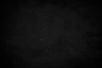 Close up retro plain dark black cement & concrete wall background texture for show or advertise or promote product and content on display.
