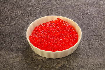 Luxury delicous red salmon caviar