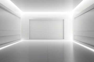 Empty light and white interior room background