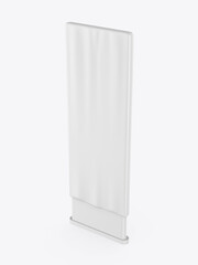 Supermarket Anti Theft Gate Blank banner, 3d render  illustration.