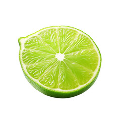 Fototapeta na wymiar A single piece of 3D lime on a white background.