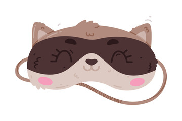 Eye Mask for Sleeping as Cloth Cover to Block out Light Vector Illustration