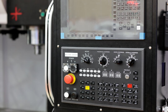 control panel of CNC vertical machining center