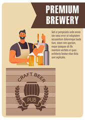 Premium brewery, craft beer, flavor and taste