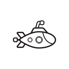 Submarine icon logo vector illustration design.