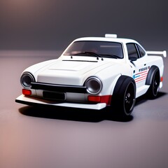 3d cute car chibi figure created by generative ai