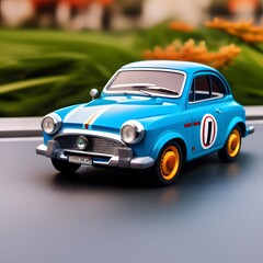 3d cute car chibi figure created by generative ai
